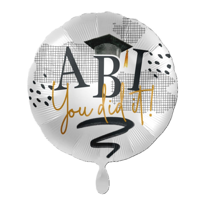 ABC18 Folienballon "ABI you did it!" Rund Ø43cm