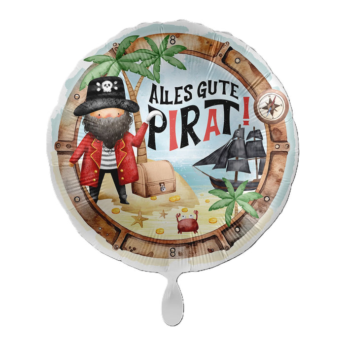 ABC18 Folienballon Ø 43cm "Alles Gute Pirat!"