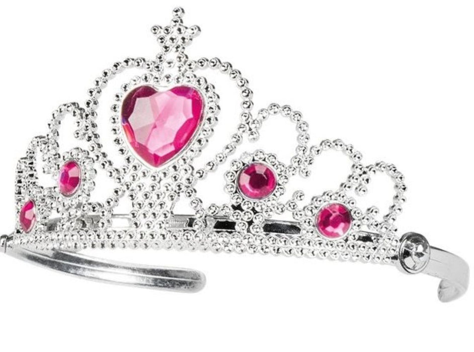 Tiara Diadem Prinzessin Krone | Silber Rosa