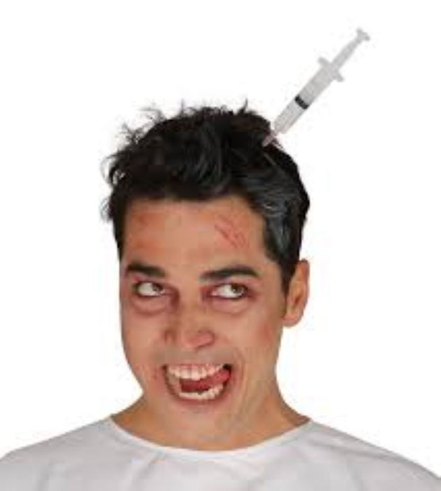 Halloween Zombie Haarreif mit Spritze