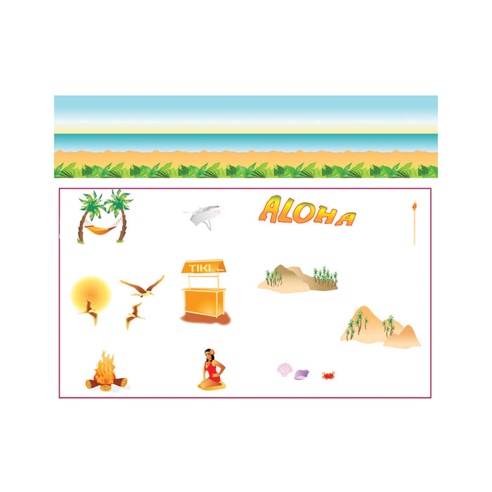 Aloha Hawaii Party Wand Dekoration zum Selbstgestalten