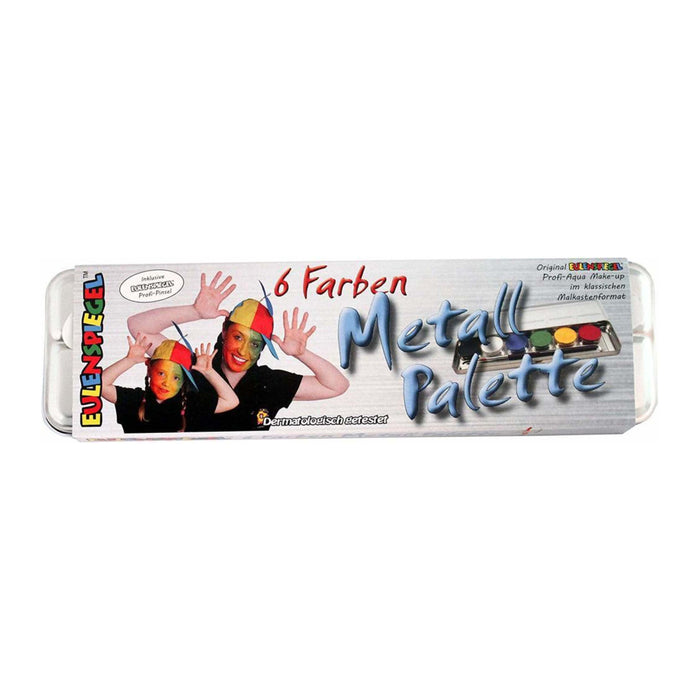 Eulenspiegel Schminkpalette mit 6 Farben in Profi Qualität