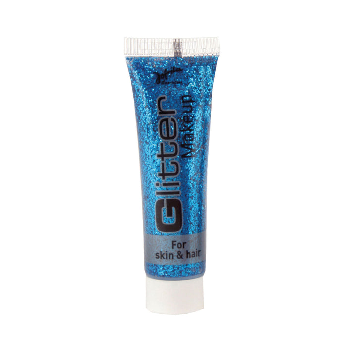 Glitter Make up für Haut und Haar - Blau