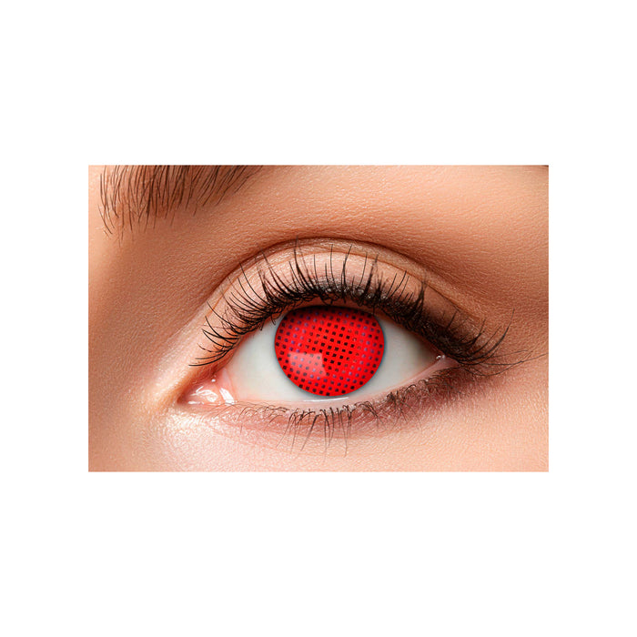 Farbige Motiv Kontaktlinsen "Red Screen" | Rot (w52)