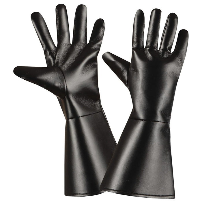Handschuhe Kunstleder lang Schwarz