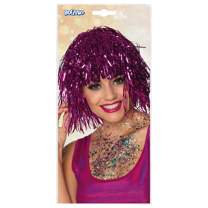 Perücke Folie Lametta sortiert