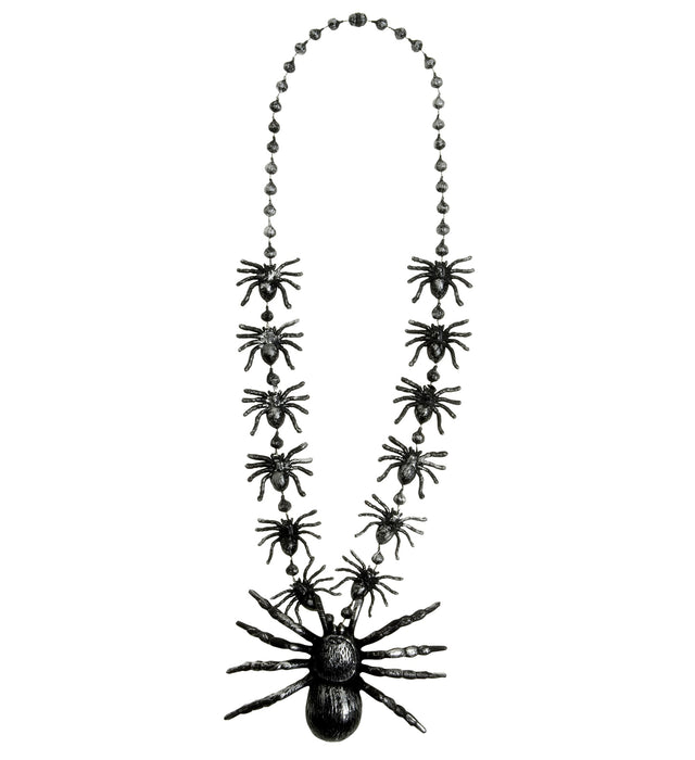Halskette "Schwarze Spinnen" 40cm | Schwarz - Schmuck Halloween Kostüm Hexe Vampir