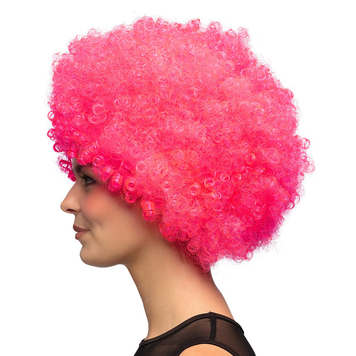 Perücke Afro Rosa