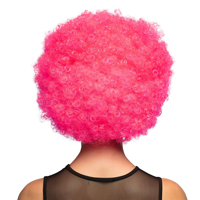 Perücke Afro Rosa