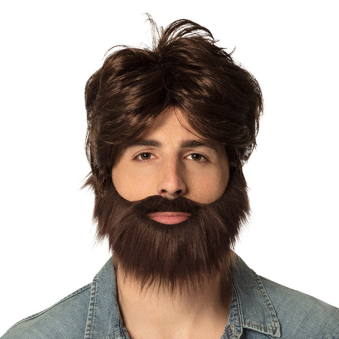 Herren Perücke "Dude" mit Bart - 86312 | Braun