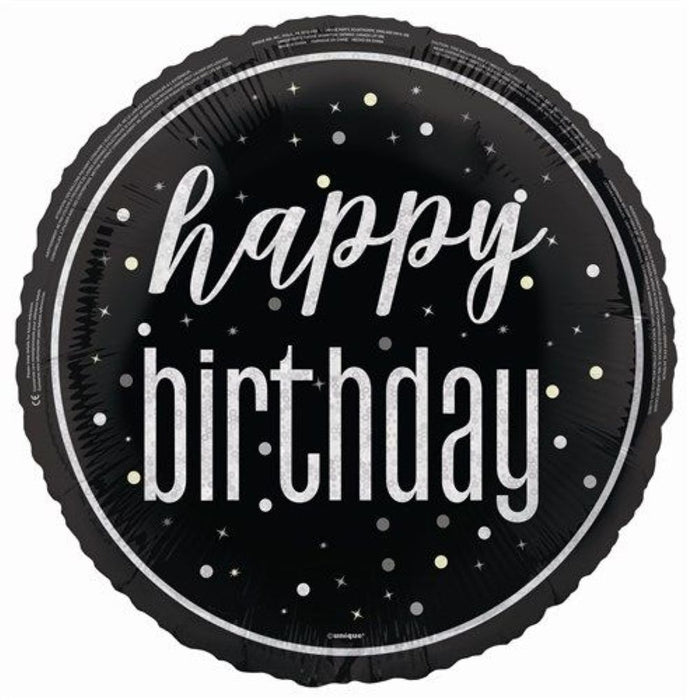 ABC18 Folienballon HB GLITZ Black Ø 45cm |