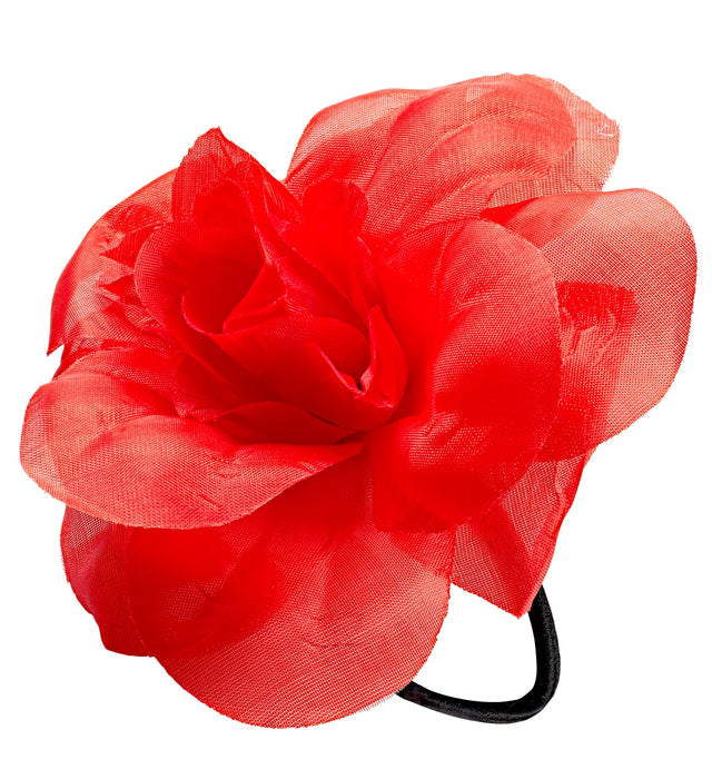 Schmuck Haargummi Blume | Rot