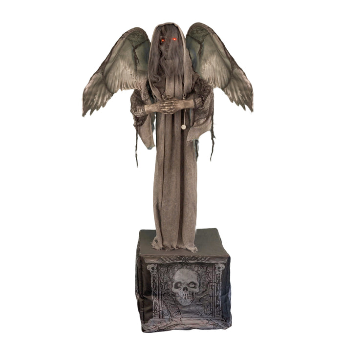 Dämonischer Engel - Statue auf Grabstein Animiert | 168 cm