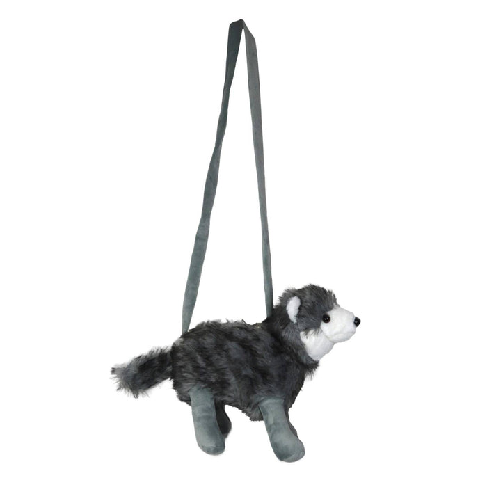 Kuschelige Wolf Handtasche | 30x40x13cm - Grau