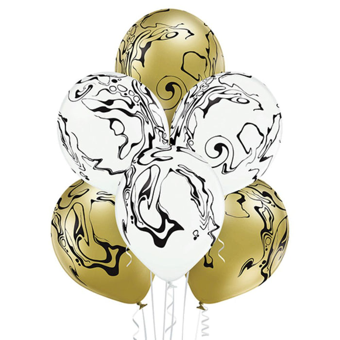 Luftballon Ø30cm "Marble" | 6 Stk.