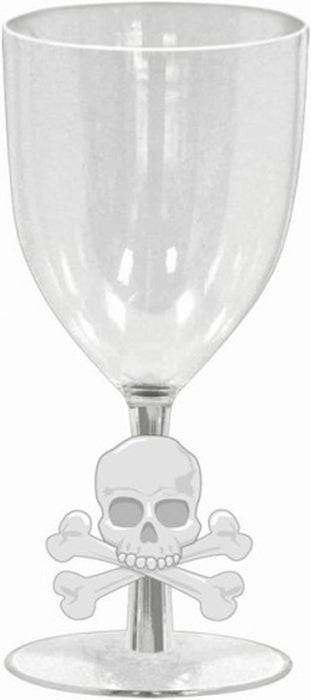 Becher Kelch Totenkopf klar