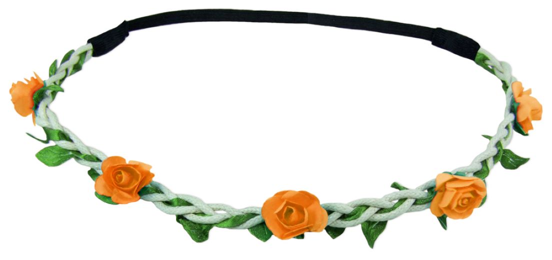 Blumen Haarband "Bella" mit kleinen Rosen | Orange