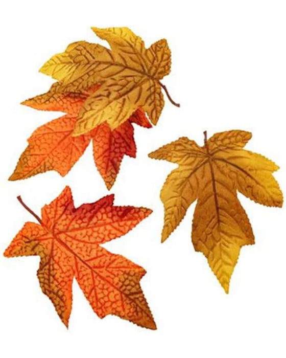 Herbstdekoration "Ahorn Blätter" - 12 Stück | Orange