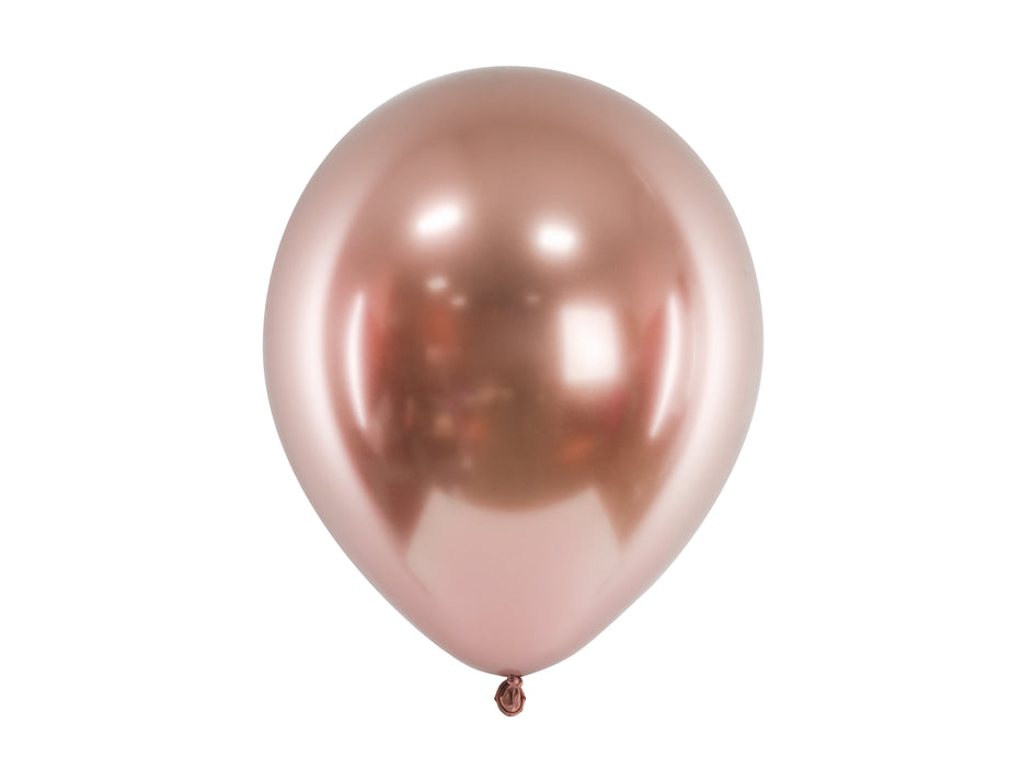 10 Stk. Luftballon Ø30cm "Uni Glossy" | Rosegold