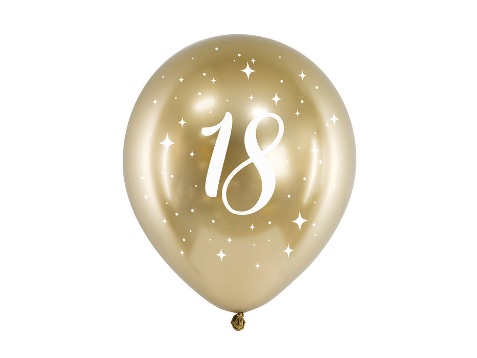 Latexballon Ø30cm "Happy Birthday" Gold | 6 Stk. #18
