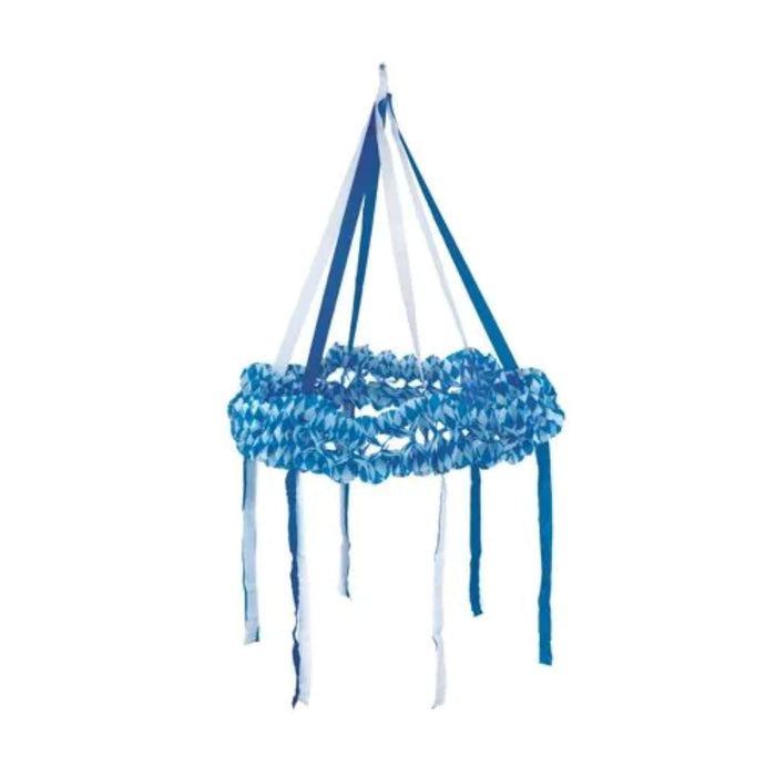 Dekokranz aus Papier "Bayrisch Blau" Ø75 cm | schwer entflammbar