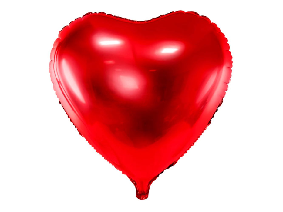 ABC Folienballon Metallic Herz Rot | 61 cm