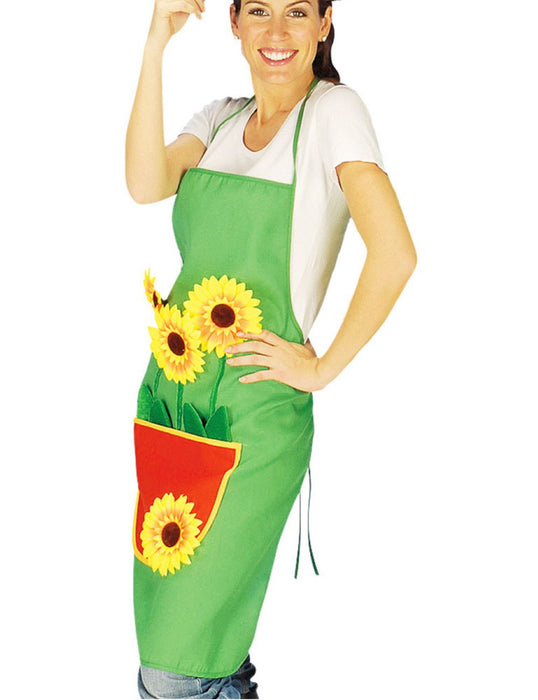 Gärtnerschürze für Damen und Herren | Mit Sonnenblumen Applikationen