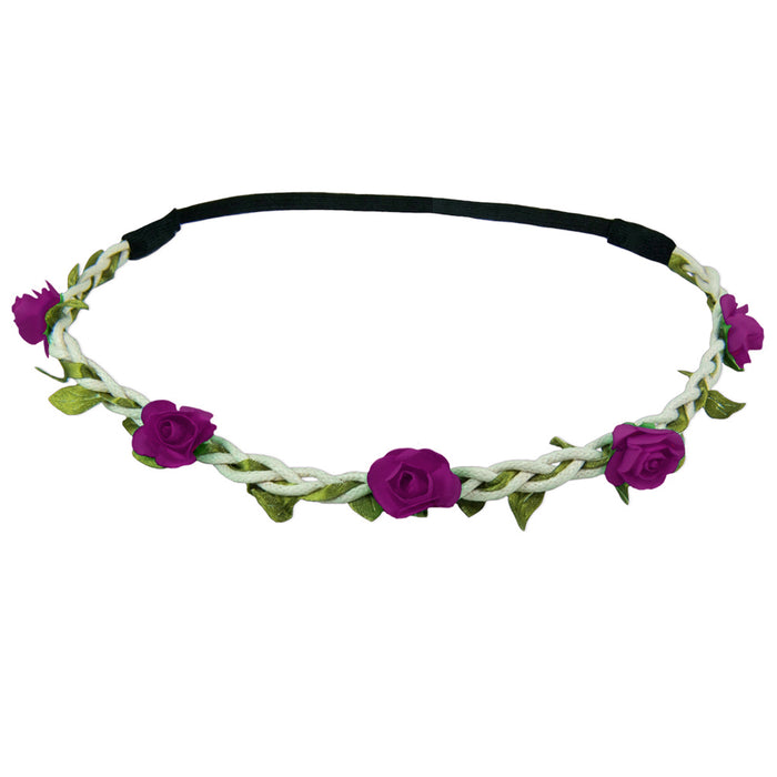 Blumen Haarband "Bella" mit kleinen Rosen | Lila