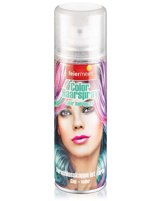 Feiermeier "Glitter Haarspray" 125 ml | Silber - Farbspray