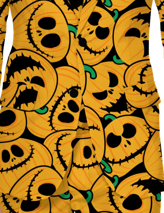 Halloween Designer Anzug "Pumpkin" 3-tlg. - Herren Kostüm | Orange
