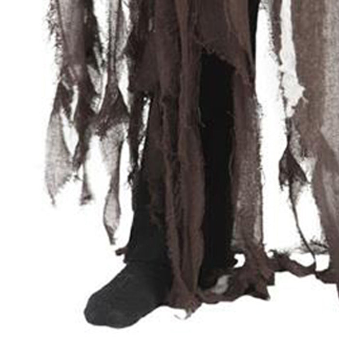 Dunkler Sensenmann Umhang - Halloween Verkleidung mit Kapuze | Braun