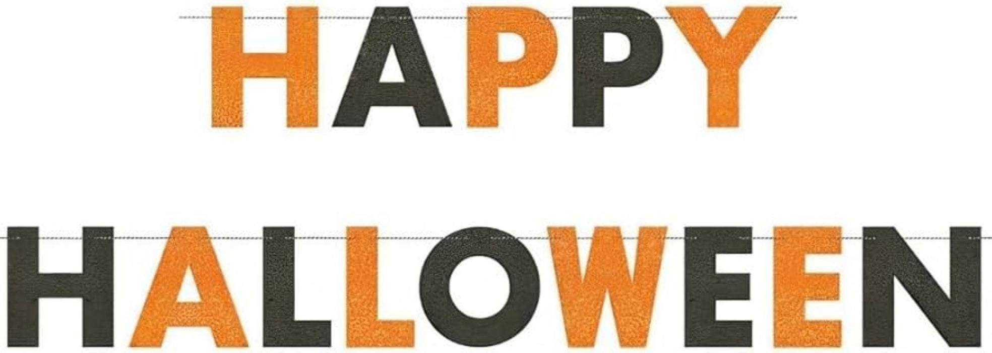 Buchstabengirlande Happy Halloween Glitter 270cm