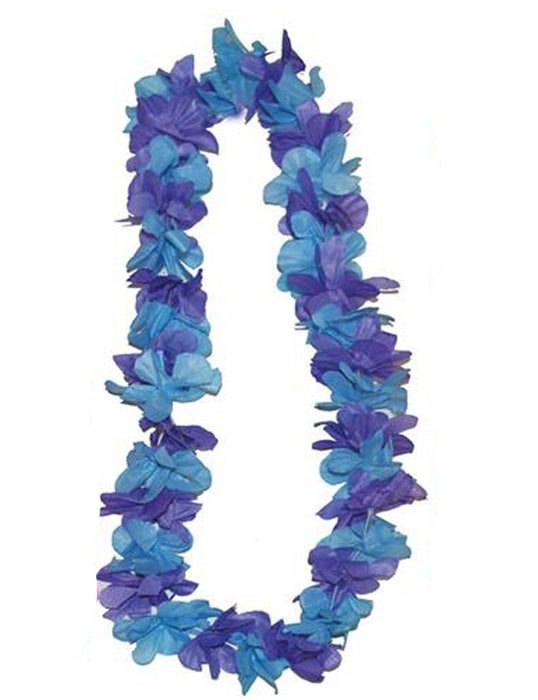 Hawaii Blumenkette "Aloha" zum Südsee Party Kostüm | Blau