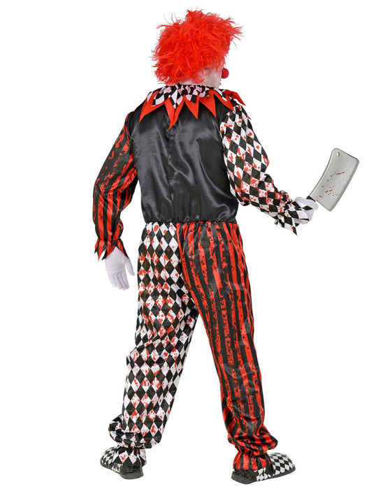 Halloween Kostüm "Killerclown" für Herren - Schwarz Rot | Blutiger Horror Anzug