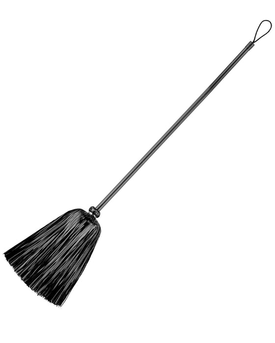 Hexenbesen mit Lametta - 92 cm | Schwarz