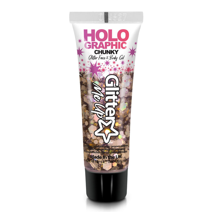 Holographic Chunky Glitter Gel - Make-Up 12 ml | Golden Girl