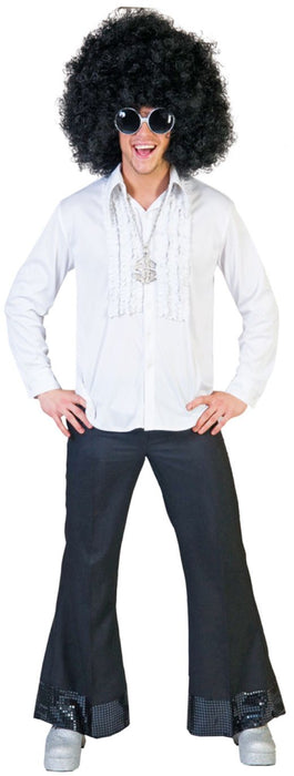 Hippie Rüschenhemd für Herren - Weiß