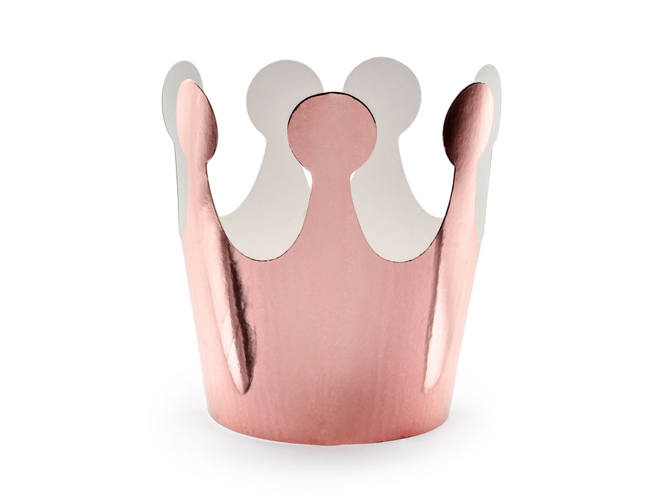 Krone rosegold, Höhe 9 cm, ø 6 cm, 6 Stück