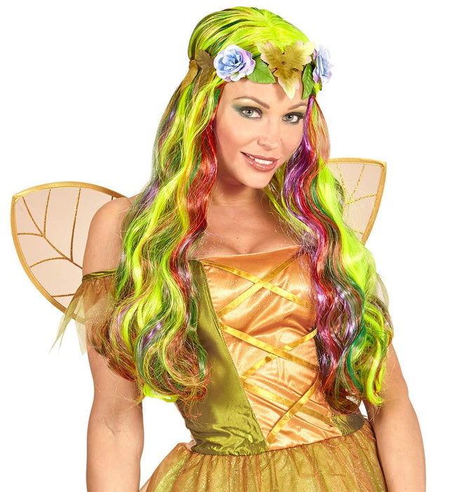 Langhaar Perücke "Blumenfee" mit Haarband 04667 | Zubehör Elfe Waldfee Damen Kostüm