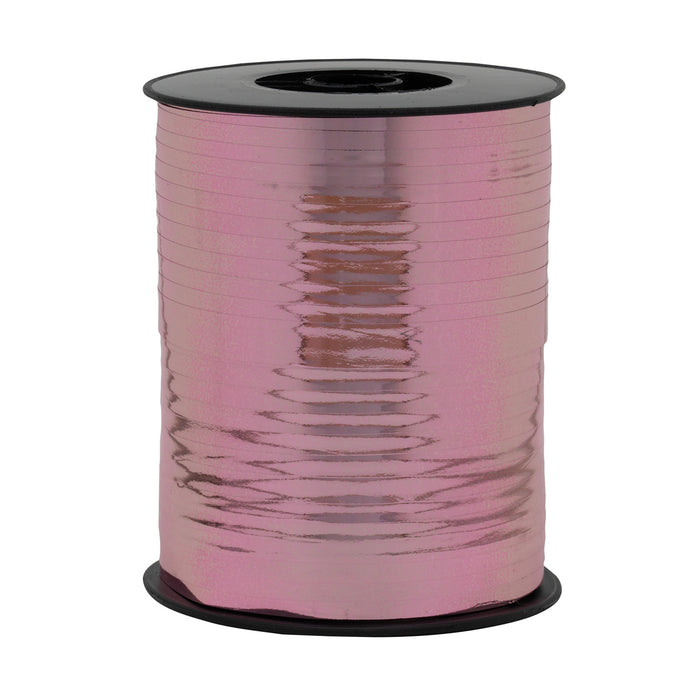 Geschenkband Polyband 10mm/250m Metallic Altrosa