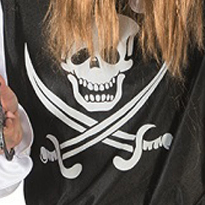 Pirat "Bill" Kostüm für Herren | Schwarz Rot