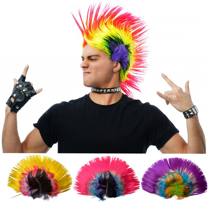 Punk Rockstar Perücke "Irokese" | Pink Bunt