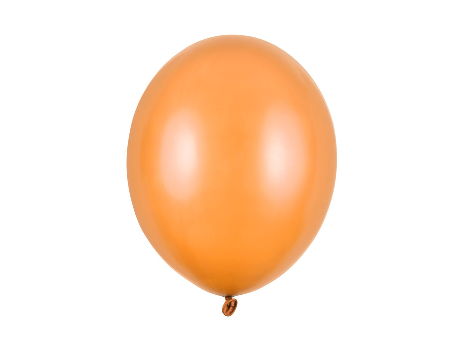 100 Stk. Luftballon Ø30cm "Uni Metallic" | Mand. Orange