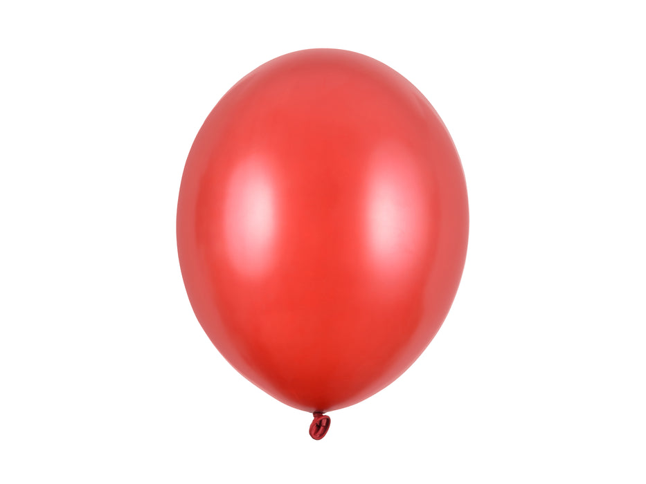 50 Stk. Luftballon Ø30cm "Uni Metallic" | Kirschrot