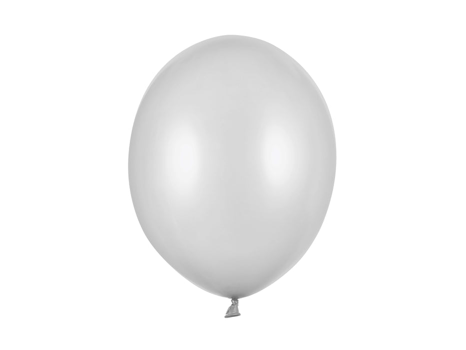 10 Stk. Luftballon Ø30cm "Uni Metallic" | Silber
