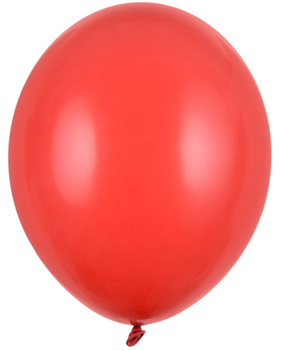 10 Stk. Luftballon Ø30cm "Uni Pastell" | Knallrot