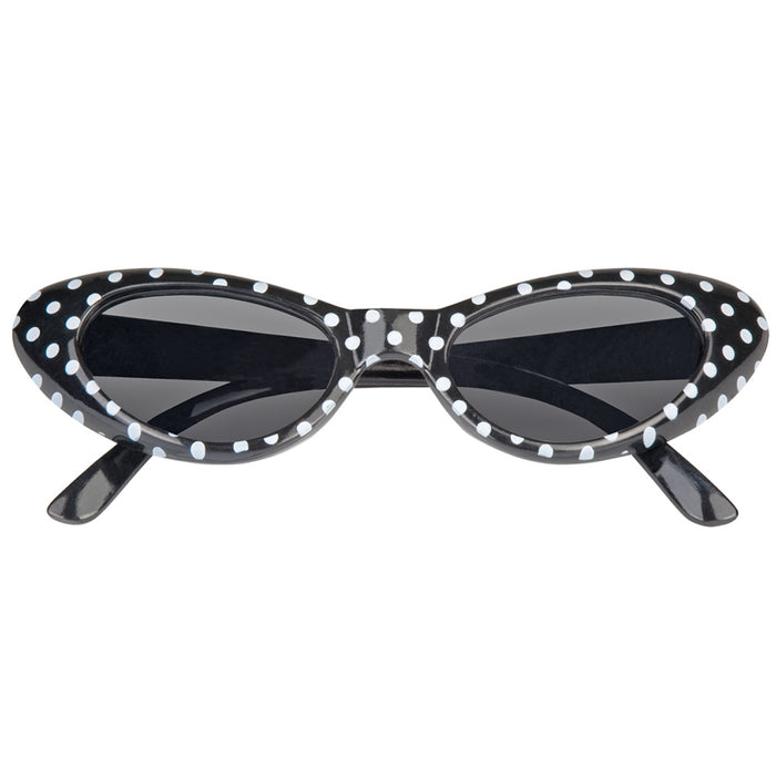 Cat Eye Brille Sandy mit Punkten | Schwarz Weiß