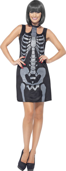 Skelett Kleid Kostüm für Damen