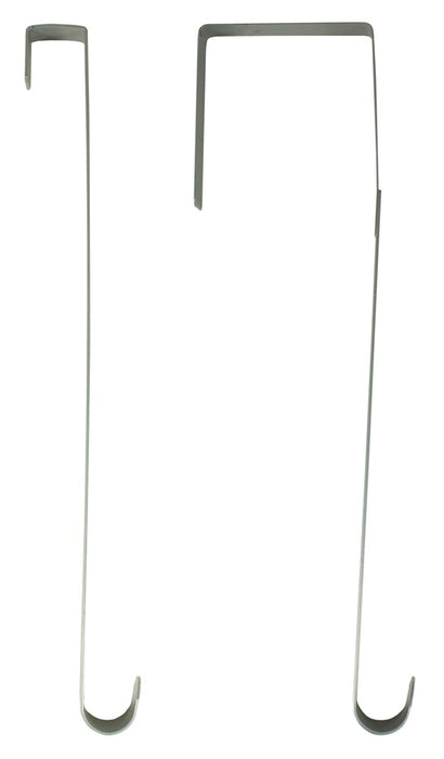 Türhaken für Kränze Länge 26cm - Silber - 2 Stück | Innentür oder Außentür Hängedeko