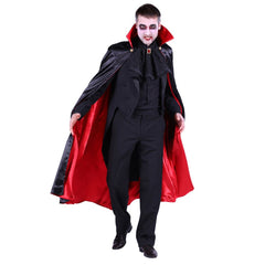 Vampir Umhang mit Stehkragen | Schwarz/Rot